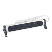 Przedłużacz PREMIUM obrotowy 5X2P+Z, z przewodem 3.0m 3x1.5mm2 biały/grafitowy | 049461 Legrand