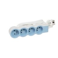 Przedłużacz STANDARD 4X2P+Z, z przewodem 1,5m 3x1,0mm2 biały/ błękitny | 049479 Legrand