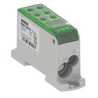 Blok rozdzielczy OJL135A in Al/Cu 1x10/1x35 out Cu 2x10/4x16mm2 MAB1135G10, zielony | MAB1135G10 Morek