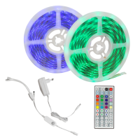 Zestaw pasek LED 26W/10m RGB (2x5m rolka) w silikonie+kontroler+pilot+czujnik+zasilacz Spectrum | WOJ+16827 Wojnarowscy