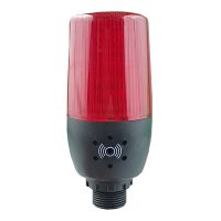 Wielofunkcyjna kolumna sygnalizacyjna LED z buzzerem 55mm, światło obrotowe, kolor - czerwony, 220V | T0-IF5R220ZRM05 Promet