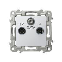Gniazdo RTV-DATA biały SZAFIR | GPA-ZD/m/00 Ospel