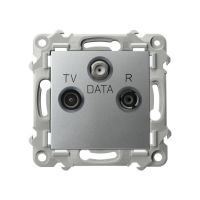 Gniazdo RTV-DATA srebro SZAFIR | GPA-ZD/m/18 Ospel