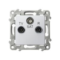 Gniazdo RTV-SAT końcowe biały SZAFIR | GPA-ZS/m/00 Ospel