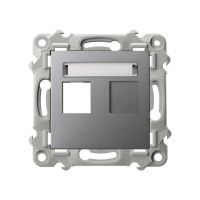 Obudowa gniazda pojedynczego szary mat SZAFIR | GPK-1Z/p/70 Ospel