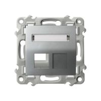 Obudowa gniazda pojedynczego srebro SZAFIR | GPK-1ZS/p/18 Ospel