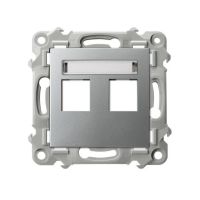 Obudowa gniazda podwójnego srebro SZAFIR | GPK-2Z/p/18 Ospel