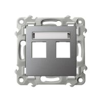 Obudowa gniazda podwójnego szary mat SZAFIR | GPK-2Z/p/70 Ospel