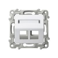 Obudowa gniazda podwójnego biały SZAFIR | GPK-2ZS/p/00 Ospel