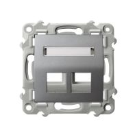 Obudowa gniazda podwójnego szary mat SZAFIR | GPK-2ZS/p/70 Ospel