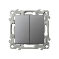 Łącznik podwójny zwierny szary mat SZAFIR | ŁP-17Z/m/70 Ospel