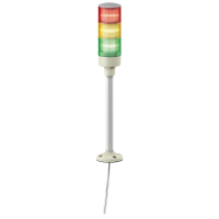 Kolumna sygnalizacyjna RAG 24V AC/DC LED, z brzęczykiem, płyta montażowa do rur aluminiowych, IP42 | XVGB3SH Schneider Electric
