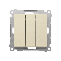 Łącznik potrójny (moduł) 10 AX, 250 V~, szybkozłącza, Szampański mat Simon 55 | TW31.01/144 Kontakt Simon