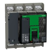 Wyłącznik, ComPacT NS800H, 70kA przy 415VAC, 4P, stacjonarny, sterowanie ręczne, MicroLogic 6.0, 800 | C080H460FM Schneider Electric