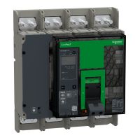 Wyłącznik, ComPacT NS1000L, 150kA przy 415VAC, 4P, stacjonarny, sterowanie ręczne, MicroLogic 2.0A, | C100L42AFM Schneider Electric
