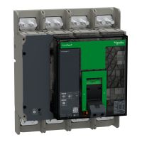 Wyłącznik, ComPacT NS1250H, 70kA przy 415VAC, 3P, stacjonarny, sterowanie ręczne, MicroLogic 6.0, 12 | C125H360FM Schneider Electric