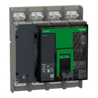 Wyłącznik, ComPacT NS1250H, 70kA przy 415VAC, 4P, stacjonarny, sterowanie ręczne, MicroLogic 5.0, 12 | C125H450FM Schneider Electric