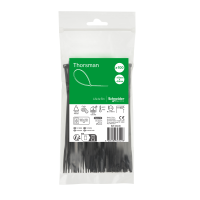 Opaska kablowa 150x3.6 mm (100 sztuk), Thorsman, czarna | IMT46406 Schneider Electric