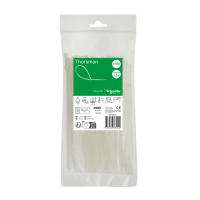 Opaska kablowa 200x4.8 mm (100 sztuk), Thorsman, biała | IMT46411 Schneider Electric