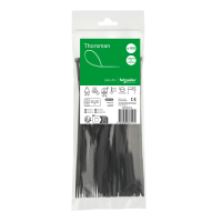 Opaska kablowa 200x3.6 mm (100 sztuk), Thorsman, czarna | IMT46414 Schneider Electric