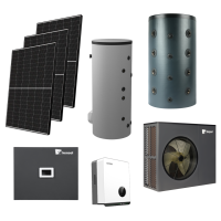 Zestaw Pompa Ciepła 10kW + Hydrobox + 24x Panel 450W + Inwerter 10kW + Bufor 100l + Zasobnik CWU 200 | Zestaw 10HB24ZN100S200S10K Inny