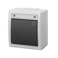 Łącznik natynkowy zwierny dzwonek IP 55, szary 7035/7016, AQUANT 2K | 5005-10 Elektro-Plast Nasielsk