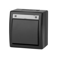 Łącznik natynkowy 1-biegunowy (schodowy) IP 55, antracytowy, AQUANT 2K | 5001-17 Elektro-Plast Nasielsk