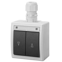 Łącznik natynkowy zwierny żaluzjowy IP65 szary 7035/7016, AQUANT 2K | 5008-65 Elektro-Plast Nasielsk
