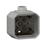 Puszka n/t pojedyncza z przepustem kablowym PG20, szary, Nowe Plexo | 069656L Legrand