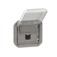 Gniazdo RJ45 STP kat. 6a (mechanizm) szare, Nowe Plexo | 069559L Legrand