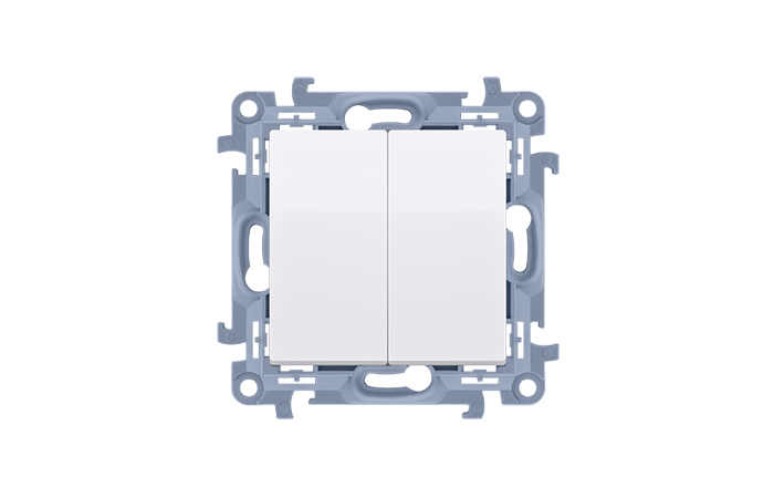 Łącznik świecznikowy 10AX, 250V, szybkozłącza, biały, Simon 10