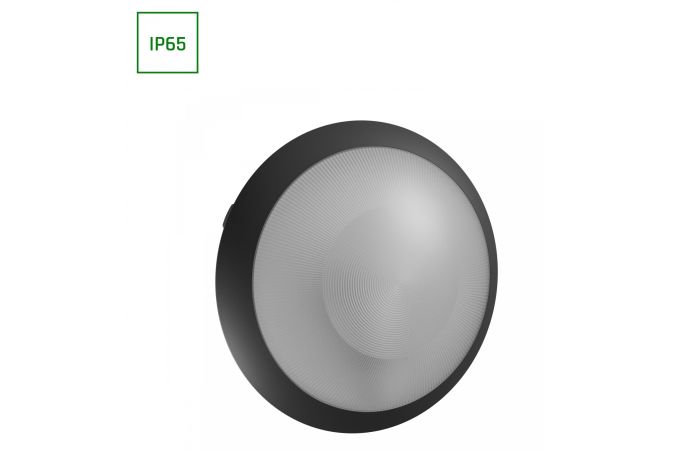 Plafon NYMPHEA OMNI BLACK E27 230V IP65 IK08 FI300X90mm czarny okrągły | SLIP031052 Wojnarowscy