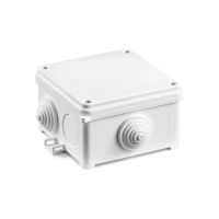 Puszka n/t 98x98x60mm z dławnicami bezhalogenowa samogasnąca IP55 N90x90 biała | 35120206 Simet