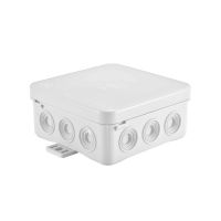 Puszka instalacyjna n/t 84x84x40 z dławicą zintegriowaną, samozatrzaskowa FASTBOX / N6w biały | 83006006 Simet