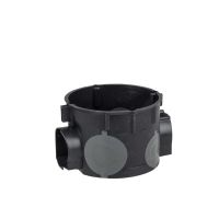 Puszka p/t 60 mm, płytka, szeregowa z membranami, łączona, wiatroszczelna | 83106007 Simet