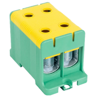Złączka kompaktowa na szynę i płytę montażową, zielona | FLEAL-95/2ZS Tracon