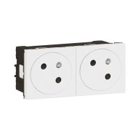 Gniazdo 2X2P+Z 16A 250V 4 modułowe, zaciski automatyczne, biały Mosaic | 278164L Legrand