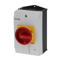 Łącznik krzywkowy 3P, 40A, , 0-1, w obudowie IP65, pokrętło czerwone, w obudowie, P1-40/I2/SVB | 199909 Eaton