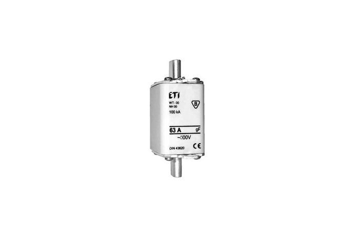 Wkładka bezpiecznikowa (topikowa) NH00 63A gF 500V szybka | 004114337 Eti