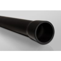 Rura przyłączeniowa sztywna UV z kielichem RPS-UV-M 75/4 450N, RHDPE, gładka, czarna (6m/60szt) BE | 10685 TT Plast