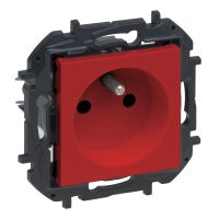 Gniazdo zasilające 2P+Z, zaciski śrubowe, czerwone, NILOE STEP | 863030B Legrand