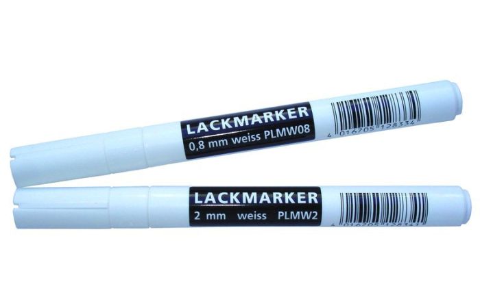 Marker lakowy PLMW08 rozmiar: 0,8mm biały 053238 | 05102833 PROTEC.class