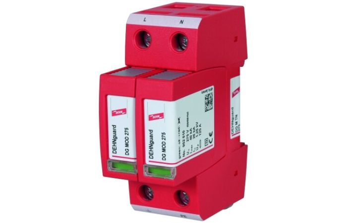 Ogranicznik przepięć C Typ 2 2P 20kA 1,5kV 230V AC DEHNguard M TN 275 | 952200 Dehn