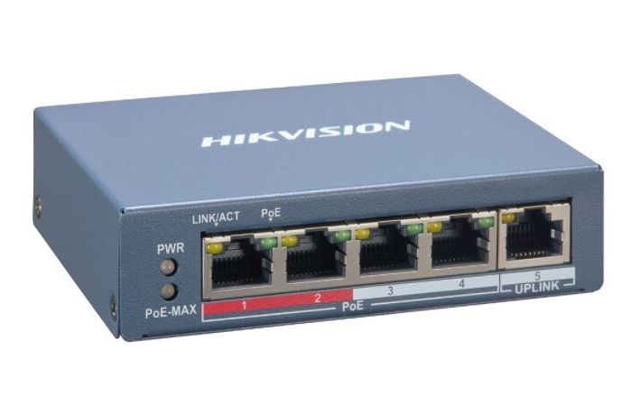 Switch POE DS-3E1105P-EI, 4 x 100Mbps POE, 1x 100Mbps Uplink, POE budget 60W, VLAN, SMART | 301801787 Hikvision Poland