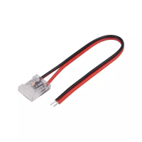 Konektor złączka taśm LED V-TAC przeźroczysta Z przewodami gęste/zwykłe/COB 8mm | 3800157660310 V-Tac Europe