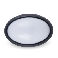 Oprawa sufitowa plafoniera 12W LED V-TAC owal czarna IP54 VT-8010-B 3000K 840lm | 3800157624053 LED EUROPE