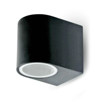 Kinkiet ścienny V-TAC GU10 aluminium okrągły czarny W dół IP44 VT-7651 | 3800157617673 V-Tac Europe