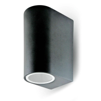 Kinkiet ścienny V-TAC GU10 aluminium okrągły czarny góra dół IP44 VT-7652 | 3800157617680 V-Tac Europe