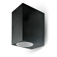 Kinkiet ścienny V-TAC GU10 aluminium kwadrat czarny góra dół IP44 VT-7652 | 3800157617703 V-Tac Europe