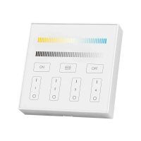 Pilot panel ścienny szklany kontroler V-TAC jednokolorowy CCT 4-strefy VT-2439 | 3800157684798 V-Tac Europe
